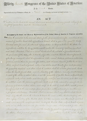 Morrill Act first page